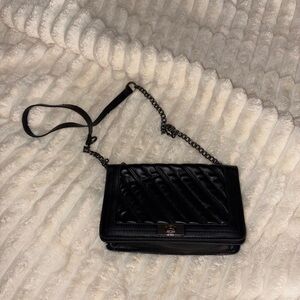 Elegant Black Quilted Shoulder Bag